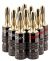 Closed Banana Plugs for Speaker Wire, Gold Plated Connectors with Dual Screws - 10 Pack