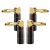 Right Angle Closed Banana Plugs for Speaker Wire, Gold Plated Connectors with Dual Screws - 4 Pack